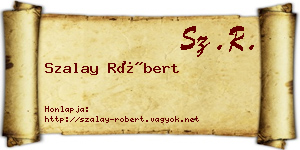 Szalay Róbert névjegykártya