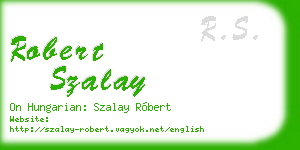 robert szalay business card
